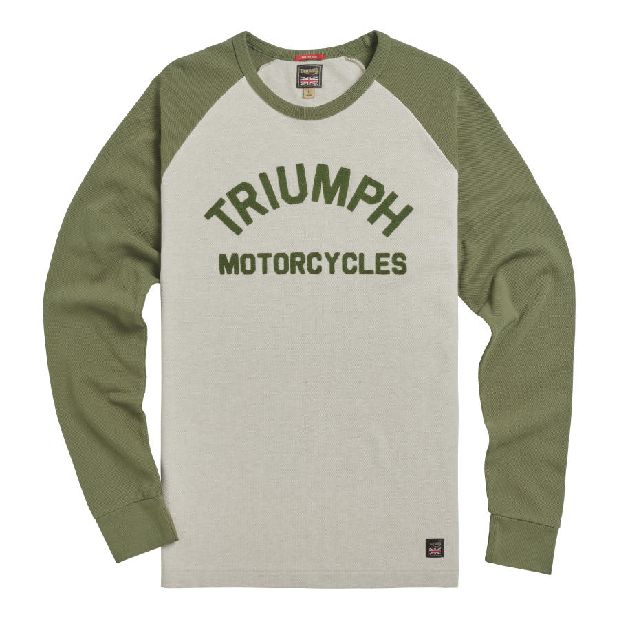Triumph Motorcycles Heritage Randalby Super Heavyweight Crew Vintage Pique Cotton Triumph Motorcycles Clothing
